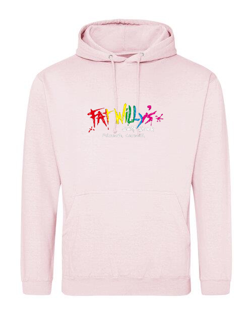 Fat Willy's Surf Shack Baby Pink Adult Hoodie